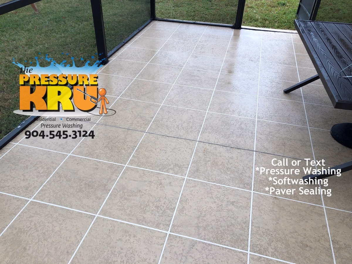 Restore color on painted patio floor in Bartram Springs after