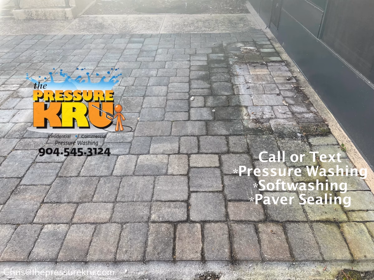 Mold and mildew removed from paver patio in Sawgrass before.