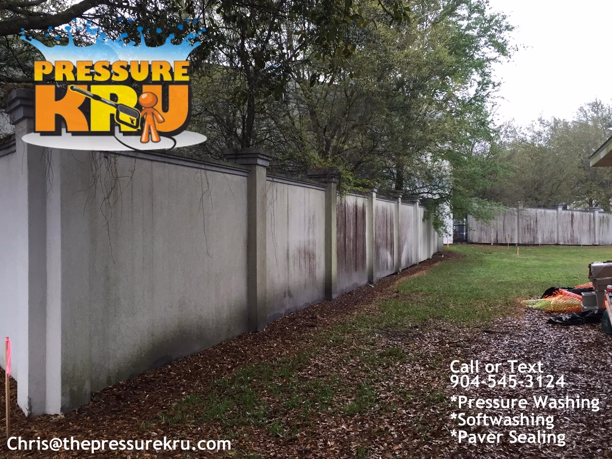Fence cleaning in Mandarin before professional pressure washing service