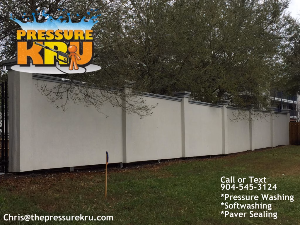 Professional fence cleaning in Mandarin after low-pressure softwashing