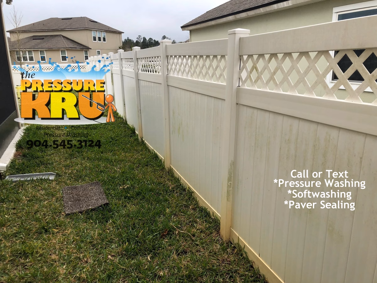 Fence cleaning service in Rivergate removing mold and dirt
