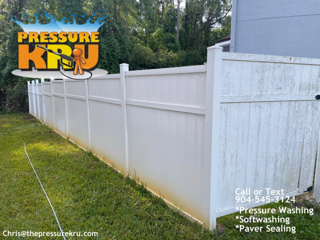 Fence Rust removal before cleaning in Aberdeen